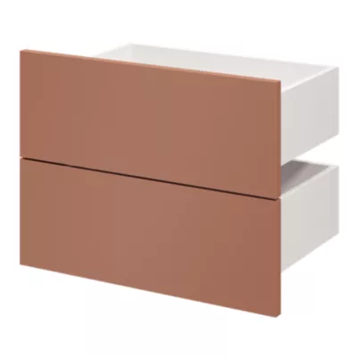 Tiroir GoodHome Atomia terracotta H. 18,5 x l. 37,2 x P. 30 cm vendu par 2