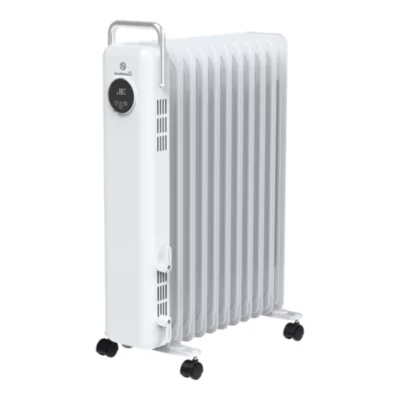 Radiateur à bain d'huile 2500 W, pour 25 m², blanc, l.41 x P.25 x H.67,5 cm, GoodHome Matouba
