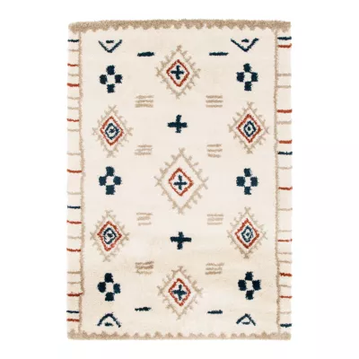 Tapis pelucheux tissé Manzo GoodHome L. 120cm x l. 170cm multicolore