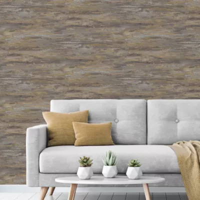 Papier peint pré-encollé vinyle intissé effet mur de béton GoodHome Asisite aspect béton gris l.53 x H.1005 cm