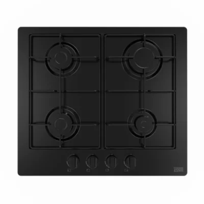 Plaque de cuisson gaz 4 foyers - coloris noir - l.58 x P.51 x H.8,3 cm NN4BGASBUK