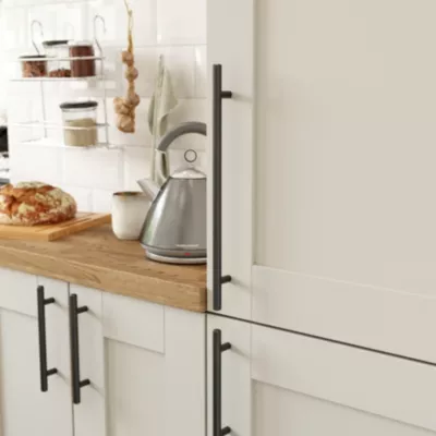 Poignée de meuble de cuisine GoodHome Annatto noir L. 33,6 cm, 2 pièces