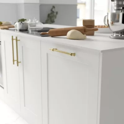Poignée de meuble de cuisine GoodHome Dukkah doré L. 25,7 cm, 2 pièces