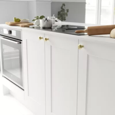 Poignée de meuble de cuisine GoodHome Noix de muscade effet laiton L. 3,2 cm, 2 pièces