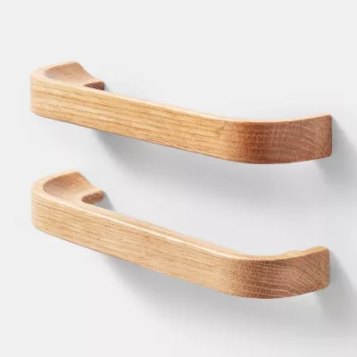 Poignée de meuble de cuisine GoodHome Ruta effet chêne L. 17,8 cm, 2 pièces