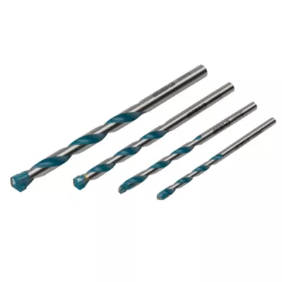 Foret Erbauer ERBPTA-4MP pour maçonnerie, métal, plastique et bois, 4 pièces