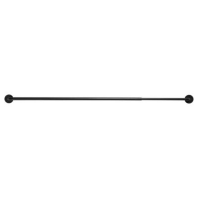 Ensemble barre à rideau industriel extensible noir Araxos GoodHome L. 70/100 cm