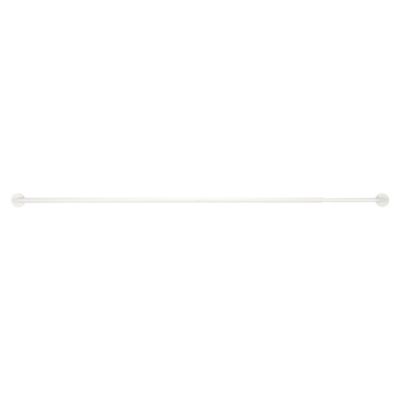 Ensemble barre à rideau industriel extensible blanc Anafi GoodHome L. 50/80 cm