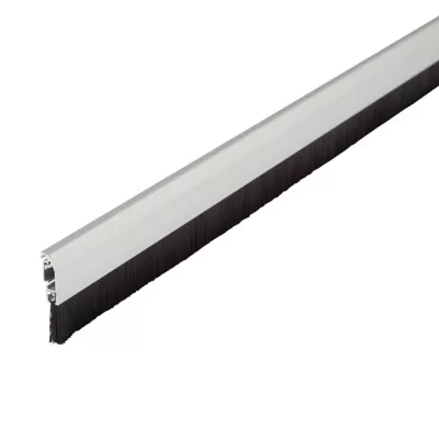Bas de porte aluminium brosse Volden noir L.1 m