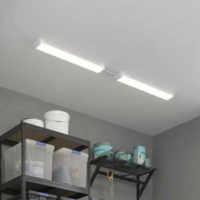 Réglette lumineuse Gallius LED intégrée blanc neutre IP65 3450lm 31W L.90xl.12xH.6cm blanc GoodHome
