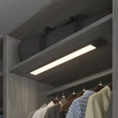 Réglette sous meuble Gamboa LED intégrée blanc neutre IP20 200lm 3.2W L.50xl.5xH.1cm noir GoodHome