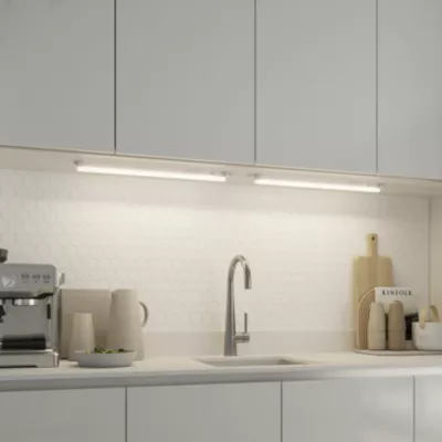 Réglette sous meuble Periera LED intégrée blanc neutre IP20 900lm 8W L.56xl.2,4cm blanc GoodHome