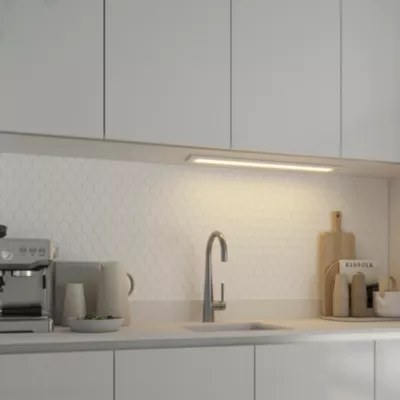 Réglette sous meuble Fidalgo LED intégrée variation de blancs IP20 700lm 10W L.72xl.9xH.1.1cm blanc Goodhome