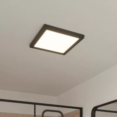 Panneau lumineux Nakaya LED intégrée blanc neutre IP44 1900lm 18W L.30x l.30 x H.1,9 cm noir GoodHome