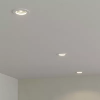 3 spots encastrables GU10 blanc chaud IP20 230lm 3.1W Ø8.2xH.8.7cm blanc