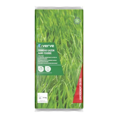 Terreau sans tourbe pour couverture et pose de gazon Verve 40 L