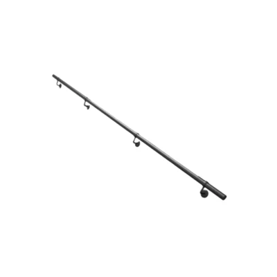 Rampe arrondie pour escalier FORTIA acier noir