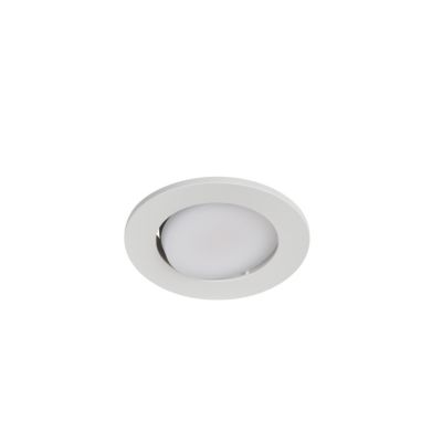 3 spots encastrables Quimby LED intégrée blanc neutre IP20 dimmable 350lm 5.5W Ø8.5xH.5.2cm blanc GoodHome