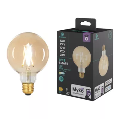 Myko ampoule LED connectée à filament dimmable globe E27 75W 1055lm Jacobsen