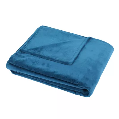 Plaid Lulu bleu foncé l.150 x L.180cm GoodHome
