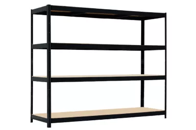Étagère XXL 4 plateaux H. 180 cm x L. 220 cm métal et bois