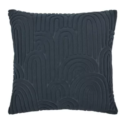 Coussin Tohono GoodHome bleu marine L.45 x l.45 x ep.80 cm