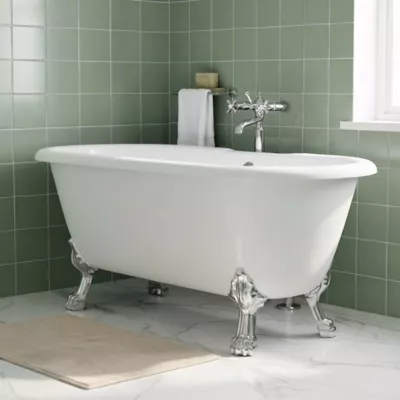 4 Pieds effet chromé pour baignoire Emba, GoodHome