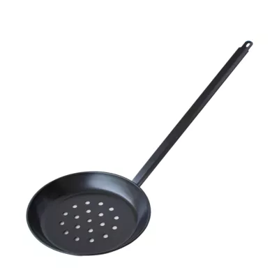 Poêle à marrons en acier noir largeur 27 cm