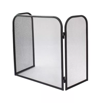 Pare-feu 3 volets en acier noir GoodHome Stoss L.96.5 x l. 53 cm