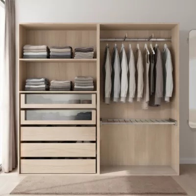 Dressing ouvert effet chêne GoodHome Atomia H. 187,5 x L. 200 x P. 45 cm
