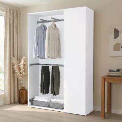 Armoire semi-ouverte blanc GoodHome Atomia H. 225 x L. 150 x P. 45 cm