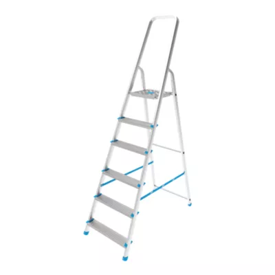 Image principale de Escabeau Mac Allister en aluminium 6 marches – Hauteur de travail 2,9 m