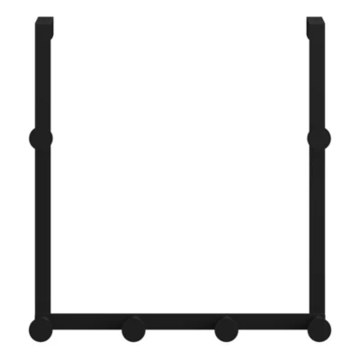 Patère de porte 6 têtes en acier inoxydable noir Cavally GoodHome
