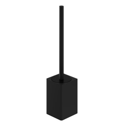Brosse WC et support mural en acier inoxydable noir Teesta GoodHome