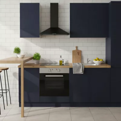Cuisine complète GoodHome Stevia bleu sans électroménager