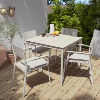 Salon de jardin table et fauteuils 2-4 personnes GoodHome Santacruz