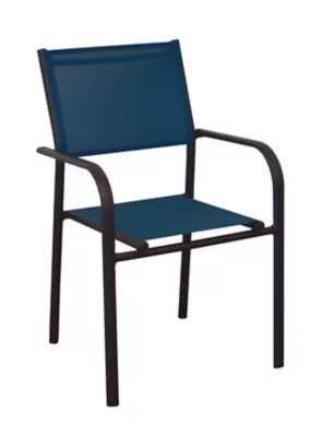Salon de jardin table et fauteuils chêne/bleue 6-8 personnes Absolu Duca Proloisirs