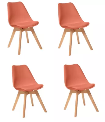 Lot de 4 chaises de table Baya Atmosphera orange