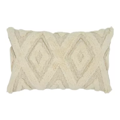 Housse de coussin Teply motif tufté beige et doré l.30 x L.50cm GoodHome