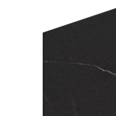 Crédence de cuisine réversible 1 face aspect marbre noir / 1 face noir mat GoodHome Nepeta L.200 x l.60 x Ép.3 mm