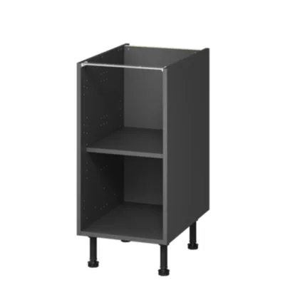 Caisson bas de cuisine Caraway GoodHome anthracite H. 72 cm x l. 40 cm
