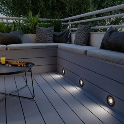 3 spots d'extérieur encastrables Wonsey noir GU10 25W IP65/IP67 Goodhome