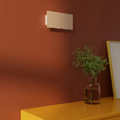 Applique murale LED intérieur métal effet bois Asparagus l.20 x H.10cm 560lm GoodHome