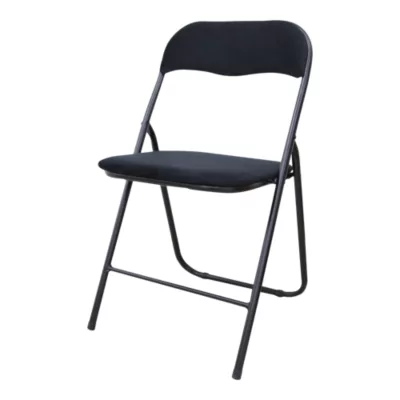 Chaise pliante Lasana H.78 cm acier noir