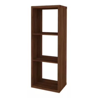 Étagère modulable 3 cubes GoodHome Mixxit effet noyer