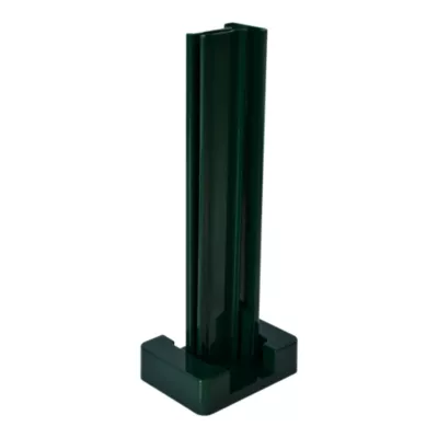 Platine verte en acier pour poteau à encoche Blooma