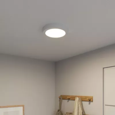 Plafonnier LED integrée 12W 1200lm blanc Ø.21,5cm GoodHome, Aius