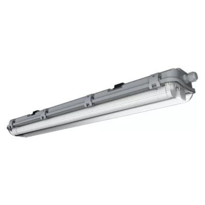 Réglette lumineuse Pagon T8 blanc neutre 1800lm 18W IP65 L.67,9 x l.11 x H.6,4cm gris GoodHome
