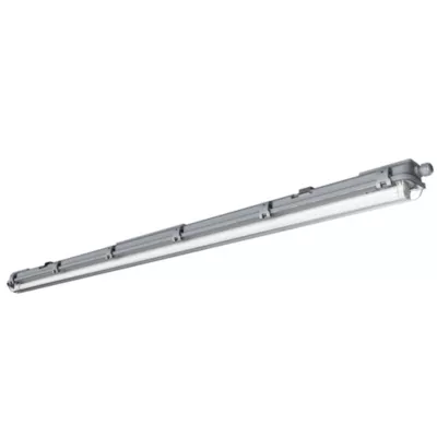 Réglette lumineuse Pagon T8 blanc neutre 1800lm 18W IP65 L.129,3 x l.7,3x H.6,4cm gris GoodHome