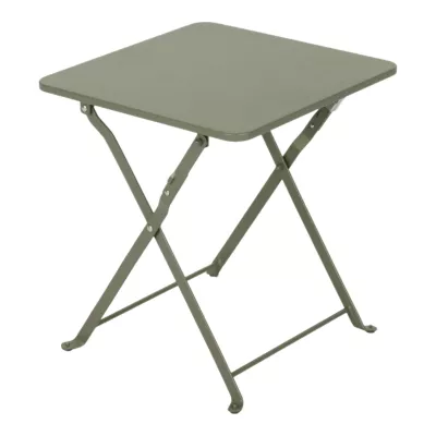 Table de jardin pliante Saba en acier coloris vert L.40 x l.40 x H.45 cm GoodHome